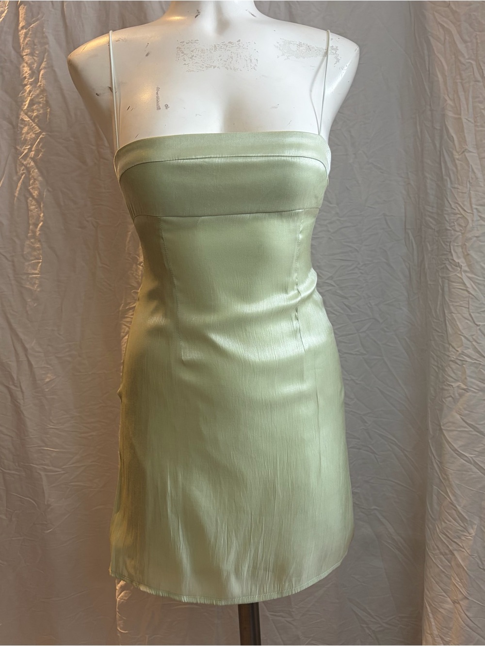 Princess Polly Sage Green Slip Dress with Thin Straps